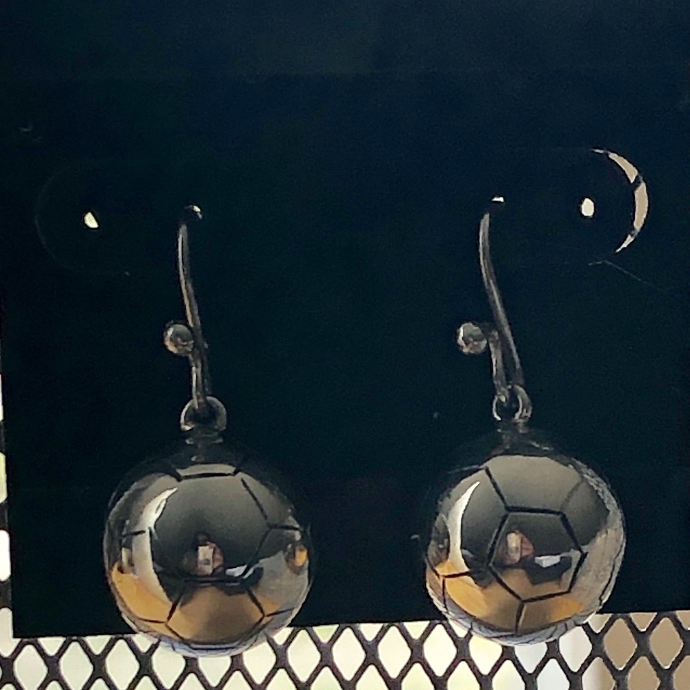 950 Silver Soccer earrings
